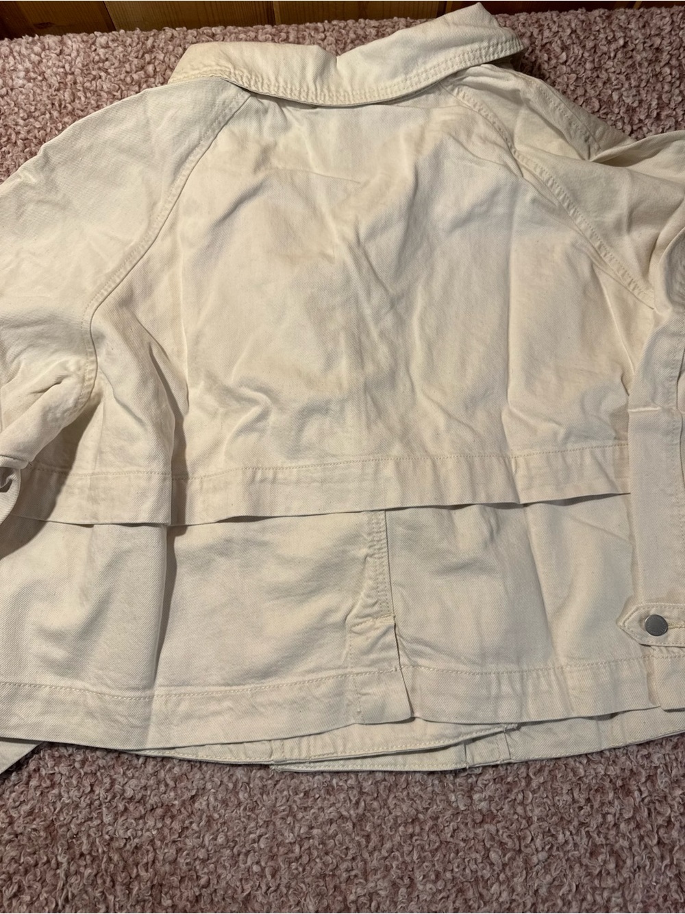 Women’s Cream Jacket - Classic Button-Front - Picture 4 of 4